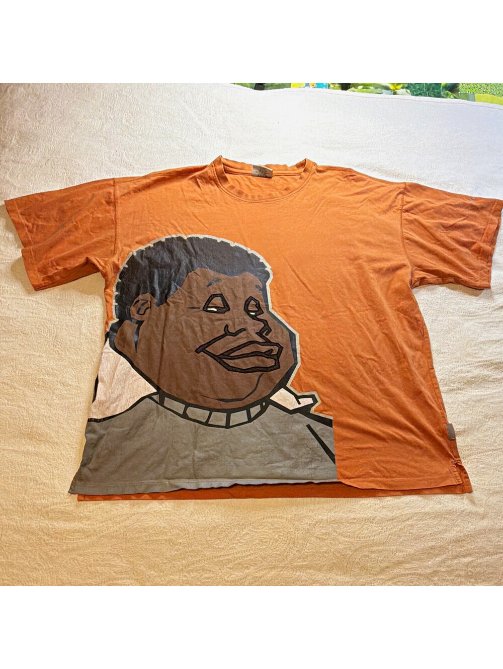 Vintage Platinum FUBU Fat Albert T-Shirt XXXL Orange Hip Hop 90s Y2K